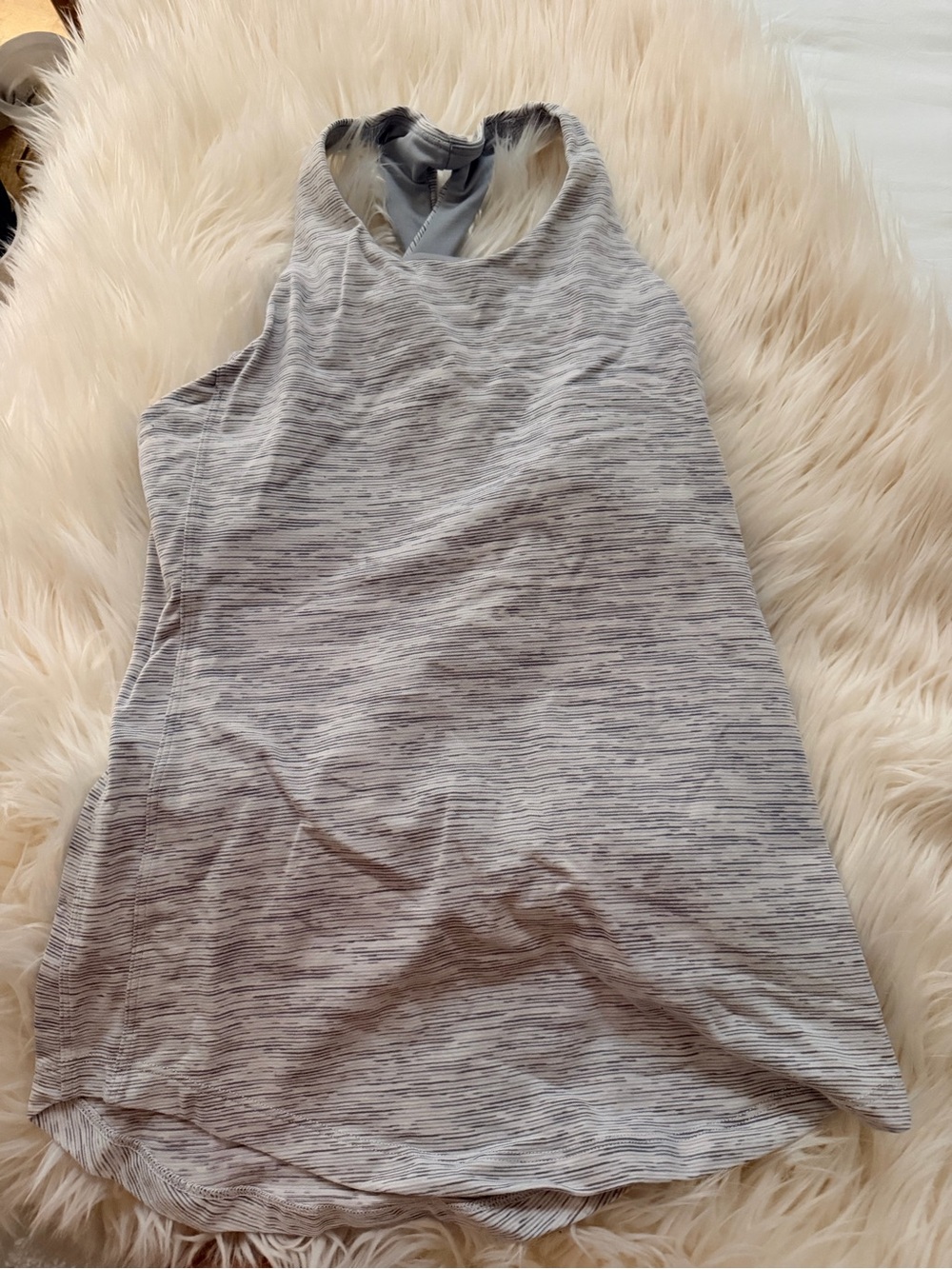Lululemon Light Gray Heather Racerback Tank Top